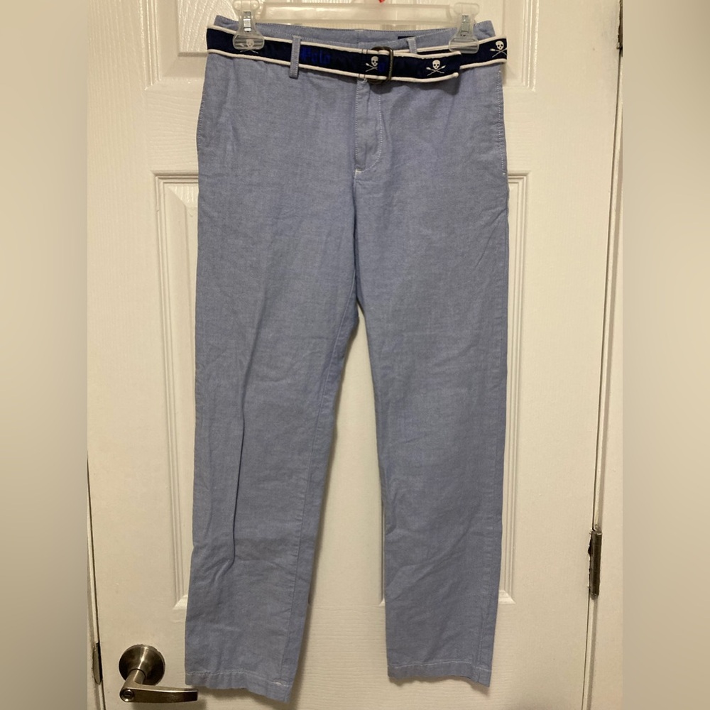 Polo Ralph Lauren Light Blue Chino Belted Pants #Q